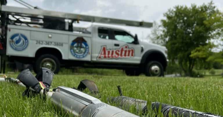 Austin Company Well Pump Repair Truck In Action