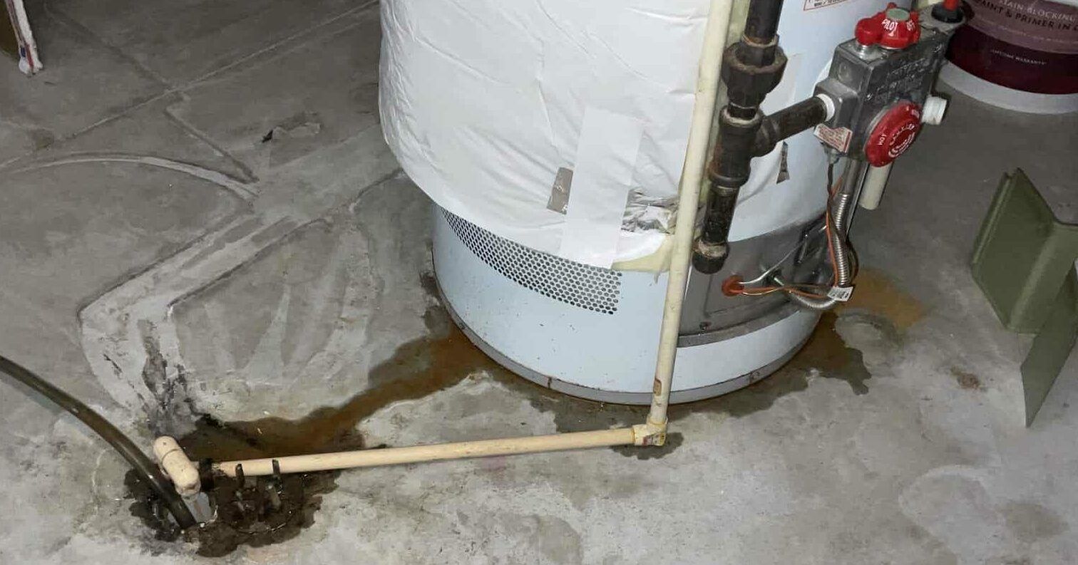 Water Heater with a major leak