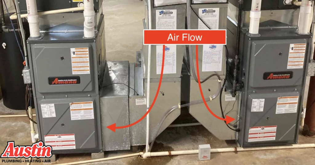 Furnace Air Flow Diagram for Replacing the Filter